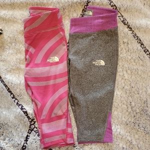 The North Face girls Cropped leggings 2 pairs